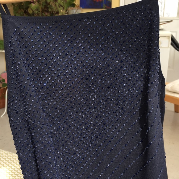 Vintage navy body con prom dress - Picture 4 of 5